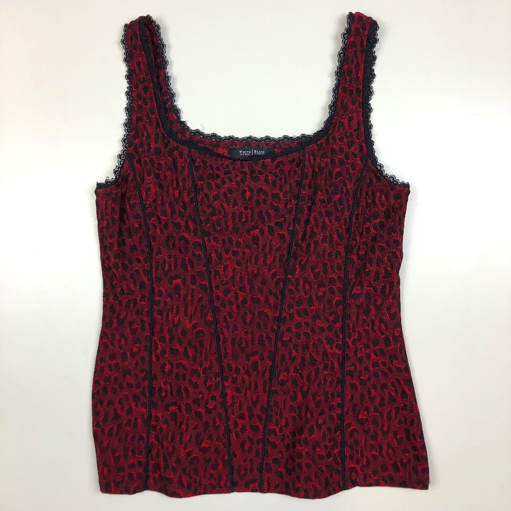 White House Black Market cheetah corset tank